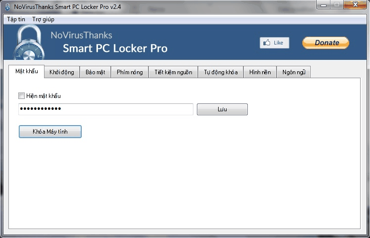 Smart PC Locker 2.5 - Phần mềm khóa màn hình máy tính