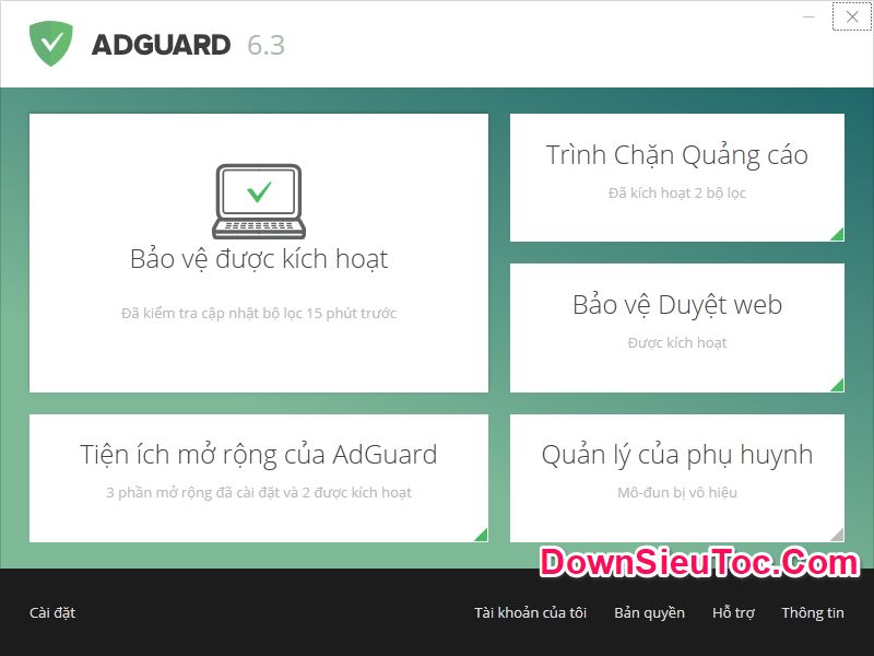 Download phần mềm chặn quảng cáo Adguard Premium 6.3 full crack