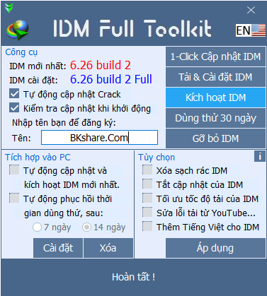 Tải phần mềm IDM 6.26 Full bản quyền mới nhất miễn phí