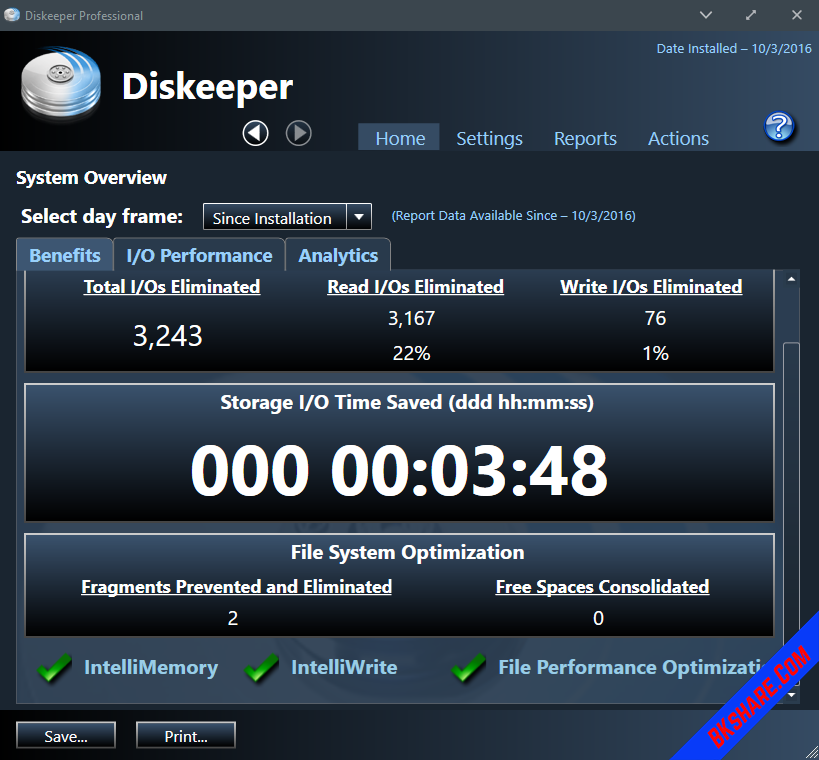 Diskeeper 16 pro full - Phần mềm chống phân mảnh ổ cứng tốt nhất