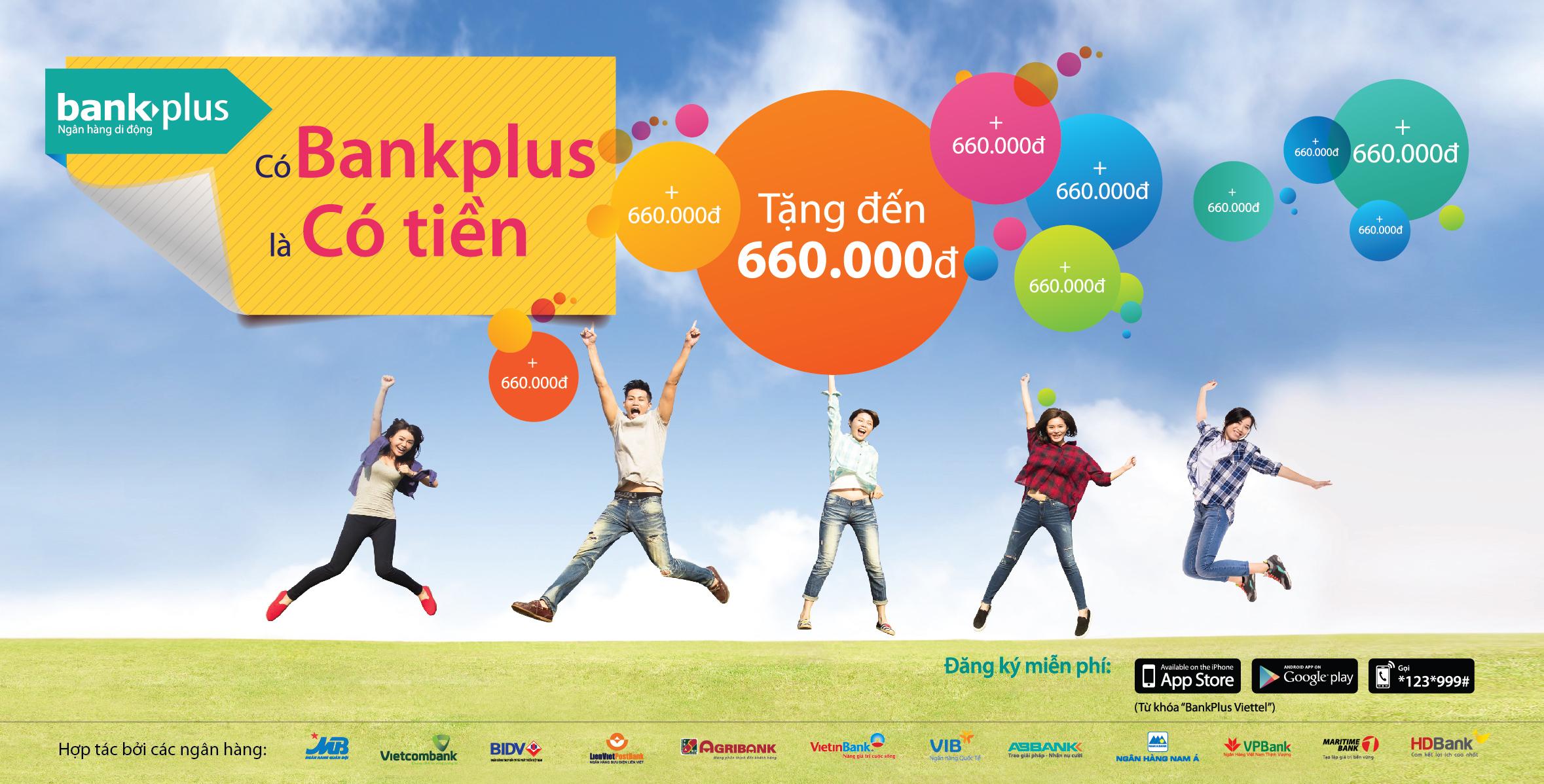 Nhận miễn phí 30k khi đăng ký tài khoản BankPlus của Viettel