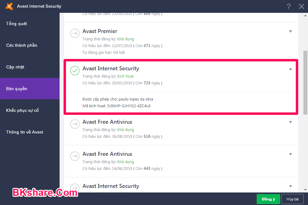 Download Avast Internet Security 2018 + Key bản quyền đến năm 2020