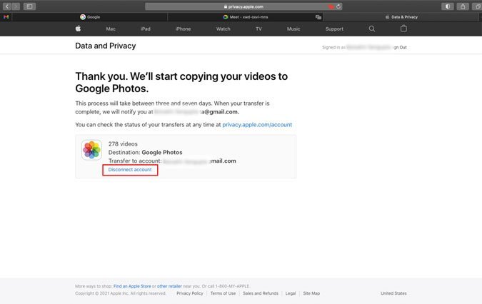 Cách hủy quá trình chuyển ảnh từ iCloud sang Google Photos